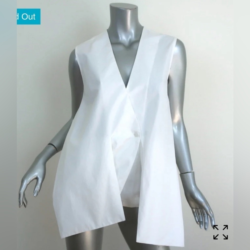 DIANE VON FURSTENBERG
WAIST-TIE TOP WHITE SIZE EXTRA SMALL SLEEVELESS BL…
